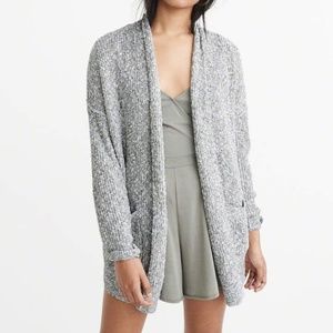 Abrecrombie & Fitch Slub Yarn Cardigan Grey Marl M